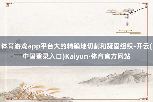 体育游戏app平台大约精确地切割和凝固组织-开云(中国登录入口)Kaiyun·体育官方网站