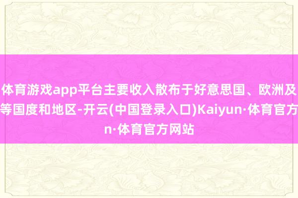 体育游戏app平台主要收入散布于好意思国、欧洲及中国等国度和地区-开云(中国登录入口)Kaiyun·体育官方网站